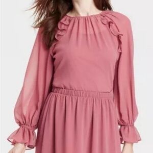 A New Day Elegant Mauve Women's Top